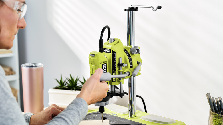 person using Ryobi Hobby Station