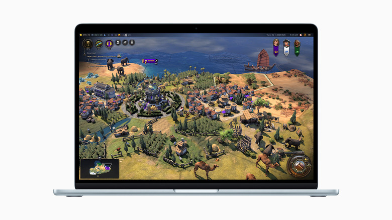 A game running on the MacBook Air M4