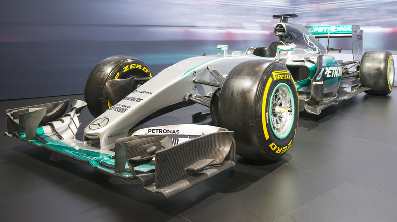 Mercedes Formula One on display