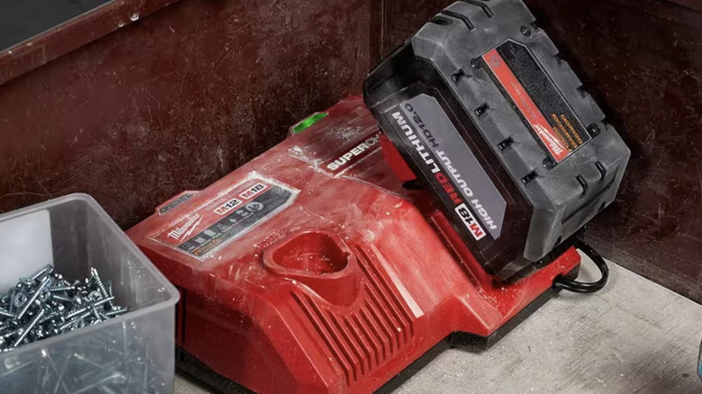 Red Super Charger in toolbox