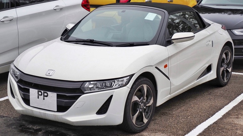 Honda S660 parked front quarter