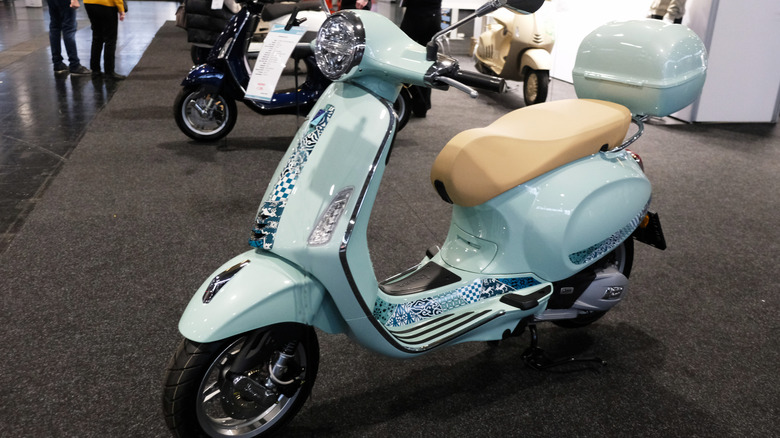 Vespa Primavera model at auto show