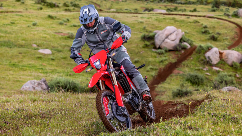 rider on Honda CRF450RL on country trail