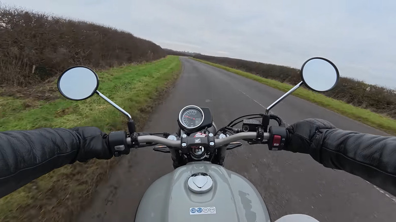 Honda GB350S from driver's POV