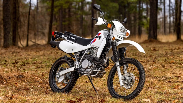 A Honda XR650L dual sport promo image.