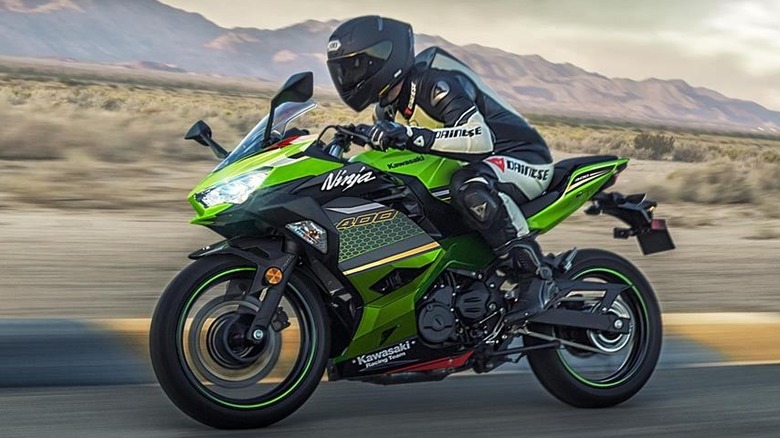 person riding ninja 400