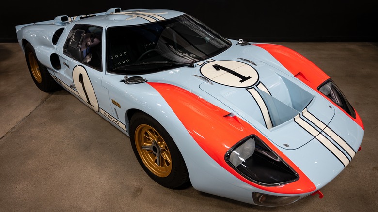 1966 Ford GT40 parked showroom