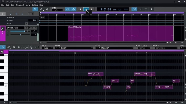 Vocaloid6 interface