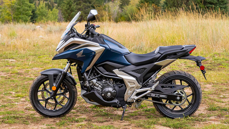 side view of Honda NC750X in field