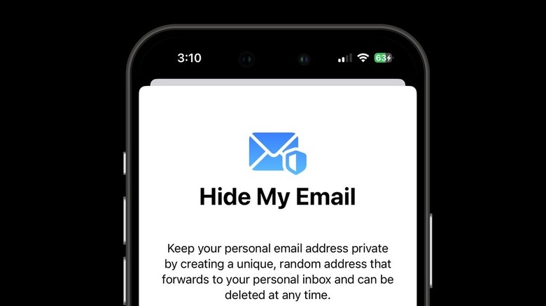 Hide My Email iPhone