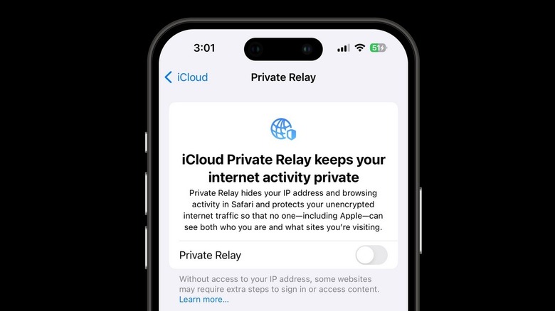 iCloud Private Relay feature