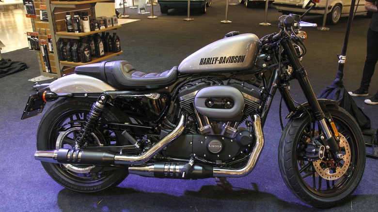 Harley-Davidson Roadster in garage