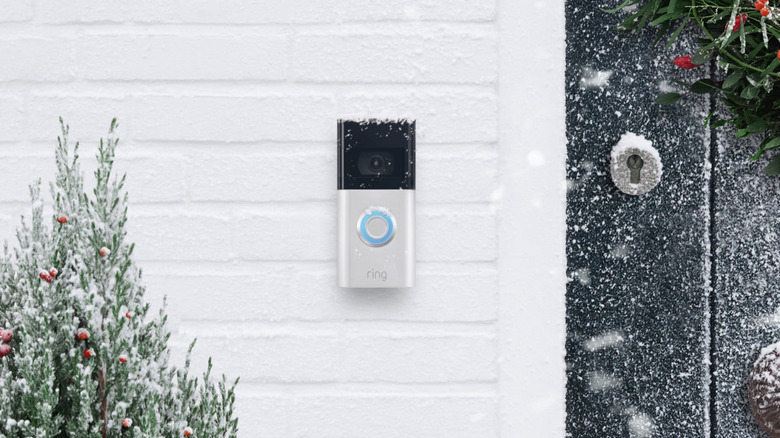 Ring doorbell in Christmas season