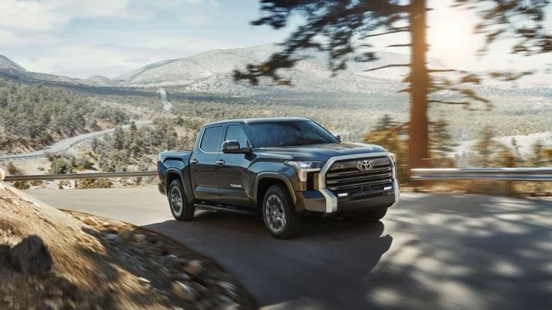 Front 3/4 shot of a 2024 Toyota Tundra