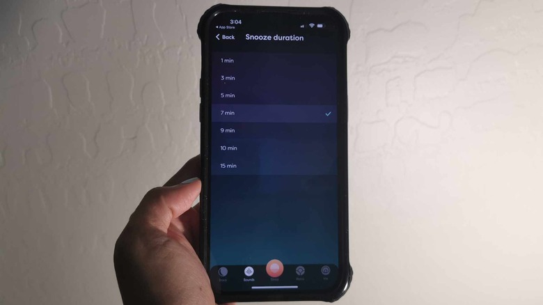 Sleepwave iOS app snooze feature