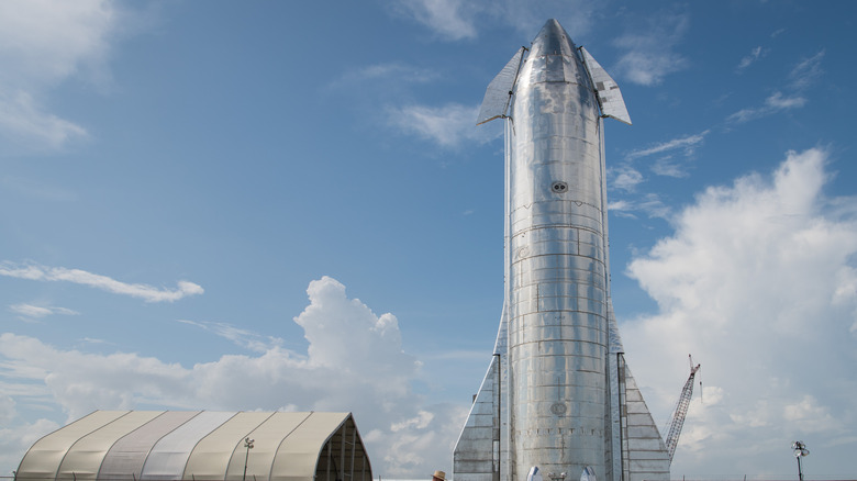 SpaceX Starship on launch pad