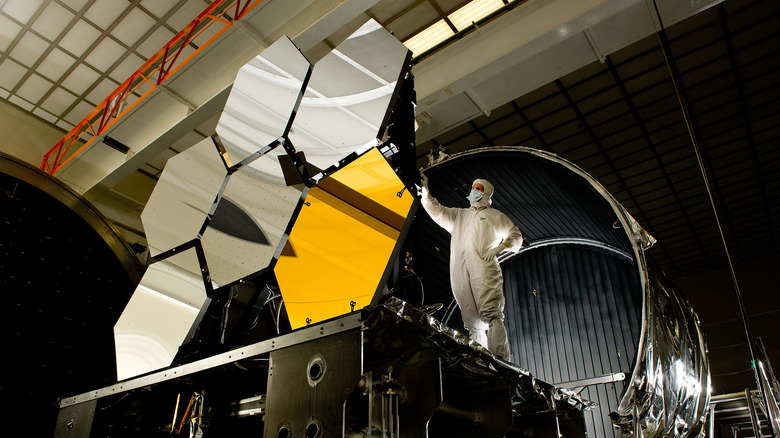 Gold-coated Primary Mirror Segment of the Webb telescope