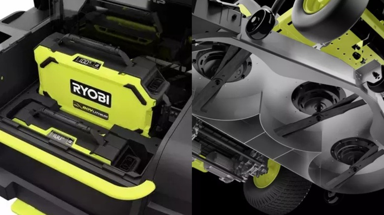 Split Image: Ryobi Batteries And Cutting Blades