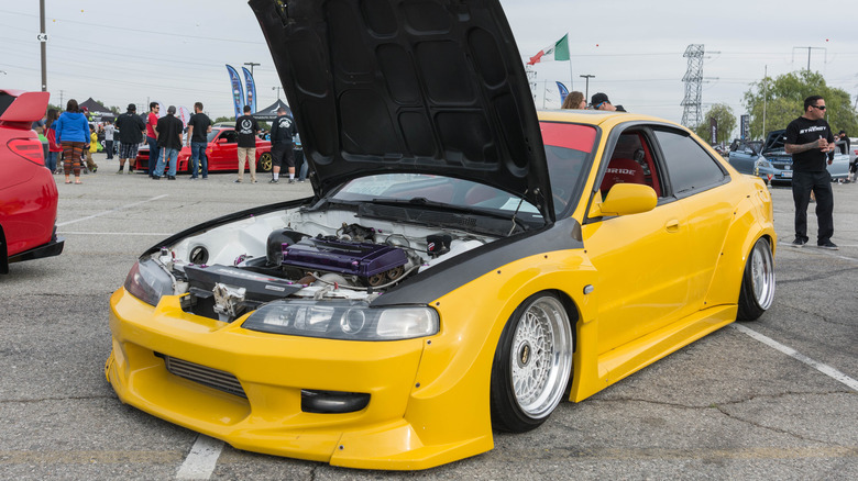 Modified Honda Accord in parking lot