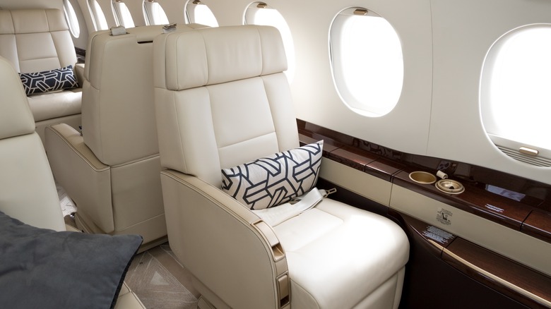 Private jet interior