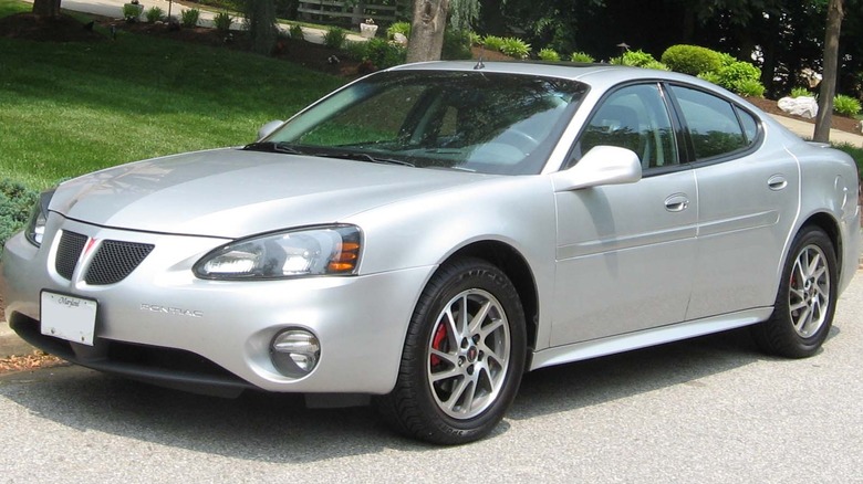 Silver eighth generation Pontiac Grand Prix GTP parked on a street