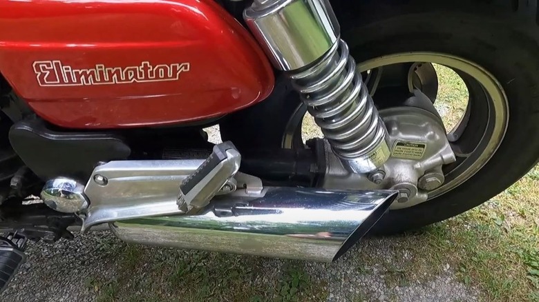 1985 Kawasaki Eliminator tailpipe