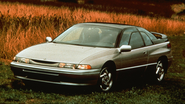 Silver Subaru SVX parked