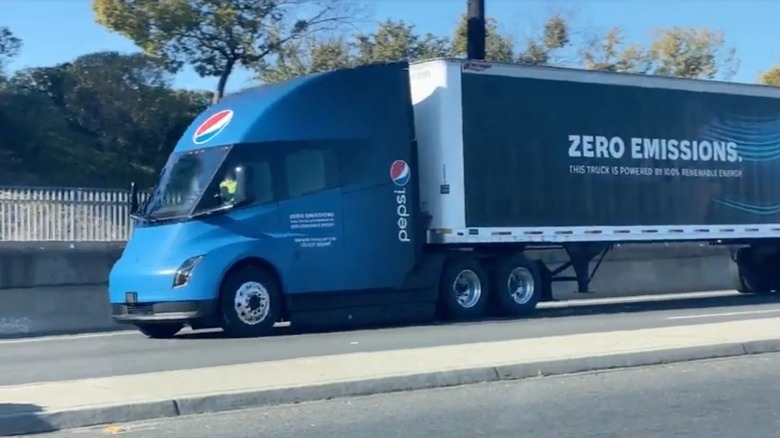 Pepsi's Tesla Semi on road