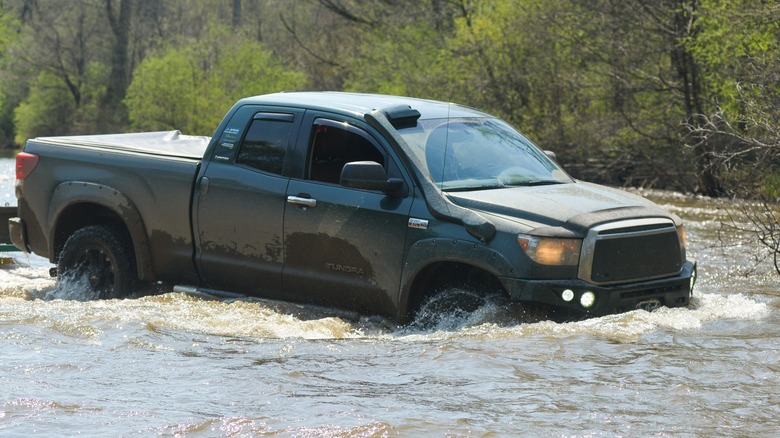 Toyota Tundra in deep water