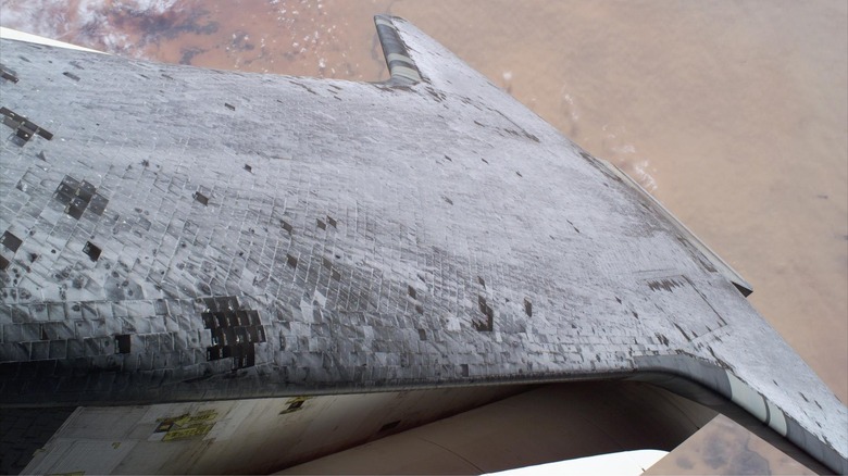 Space Shuttle tiles seen from space