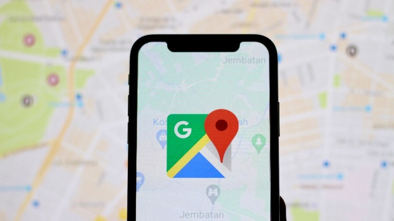 Google Maps icon on a phone