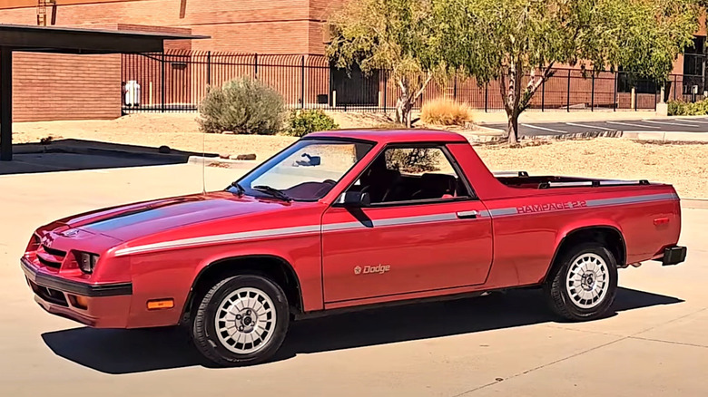 Dodge Rampage parked in a parking lot