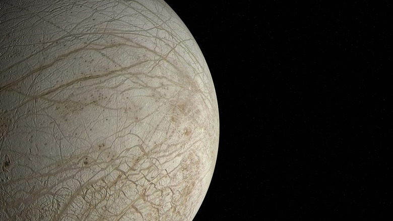 Jupiter moon Europa surface