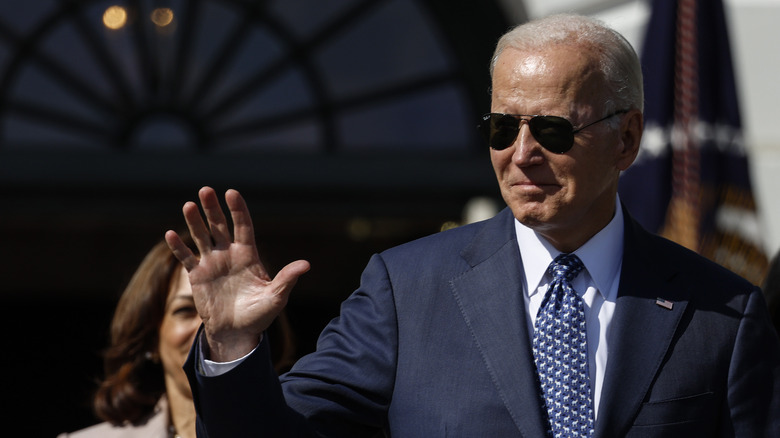 Joe Biden waving