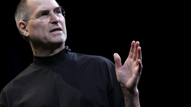 Steve Jobs delivering a keynote  