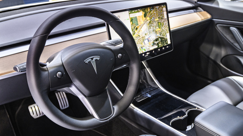 Tesla interior dashboard