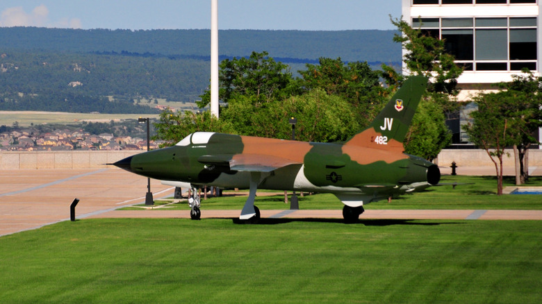 retired F-105 on display