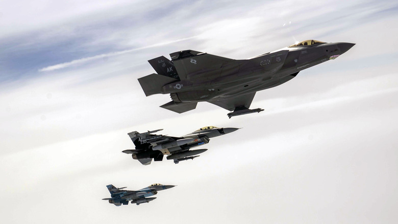 F-35A and F-16s