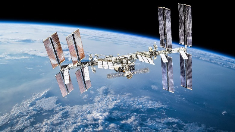 International Space Station in orbit around Earth