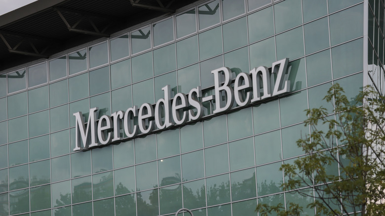 Mercedes-Benz logo on building
