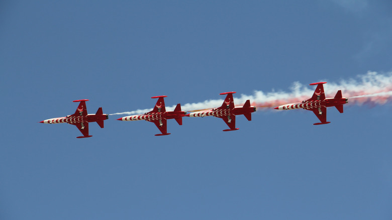 Turkish T-38s fly in formation