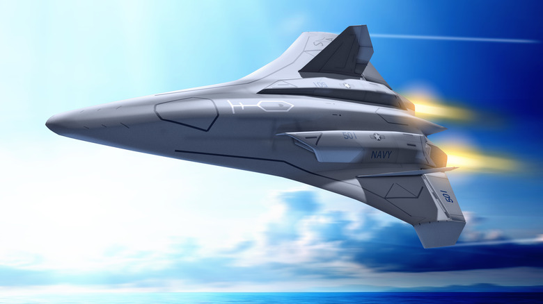 futuristic fighter jet