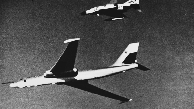 A Myasishchev M-4 beside other fighter