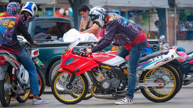 Two stroke kawasaki street bike