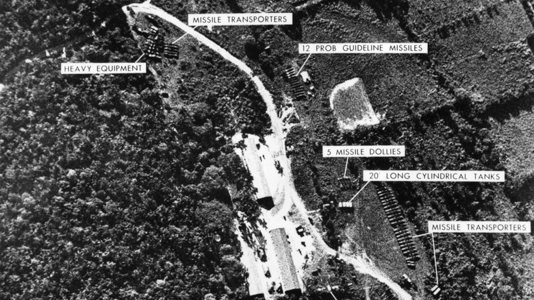 Photograph of a ballistic missile base in Cuba