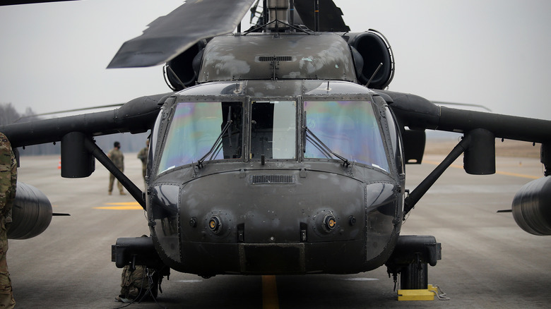  Black Hawk helicopter on the tarmac