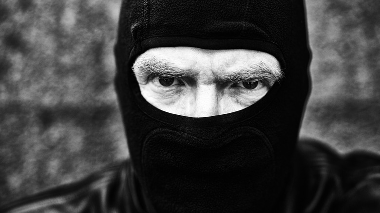 Angry man in a balaclava