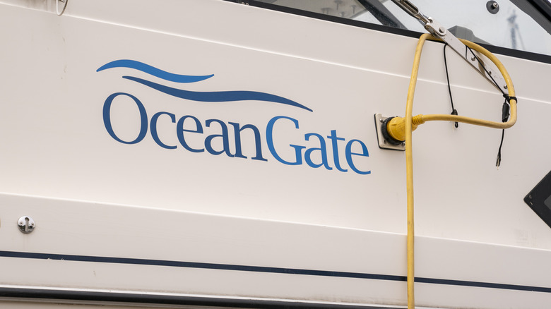 OceanGate logo on a vessel.