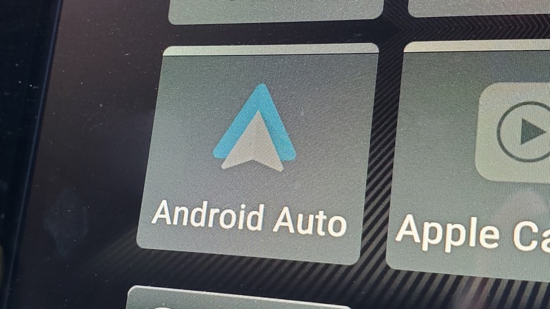 Android Auto app on screen