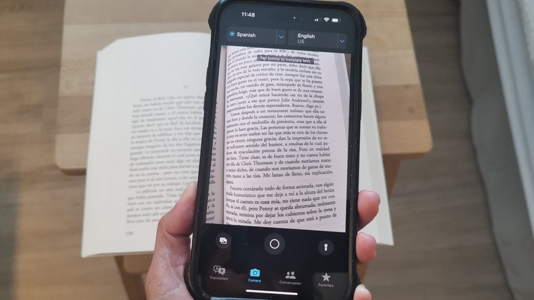 iphone translate app camera tab